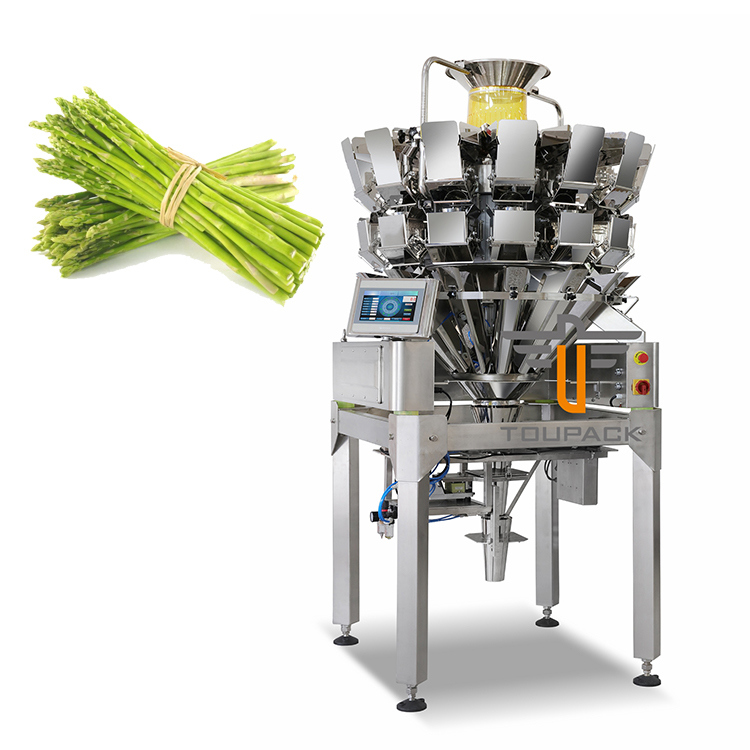 14 Head Multihead Weigher Packing Machine for 250g 500g 1kg VFFS Packing with 220V and 1 Year Warranty