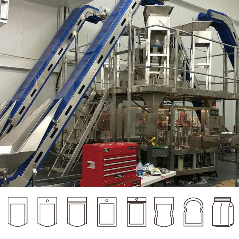 Μηχανή Συσκευασίας Σακούλας Σνακ Πλήρως Αυτόματη Σνακ Τροφίμων Πατατάκια Ποπ Κορν Έκπλυση Αζώτου Doypack Μηχανή Συσκευασίας