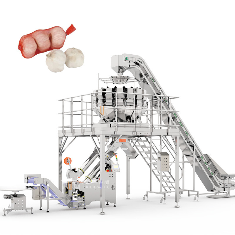 Αυτόματη συσκευή συσκευασίας σακούλας για πατάτες/μηχανή συσκευασίας σακούλας για τζίντζερ/μηχανή συσκευασίας σακούλας για εσπεριδοειδή για σούπερ μάρκετ