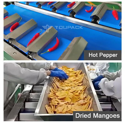 Frozen Dried Durian Dried Mangoes Fruit Multihead Weigher Combination Equipment Manual Belt Type