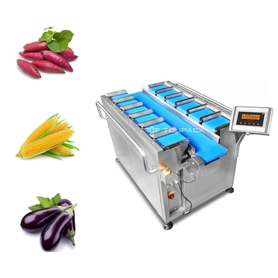 Βιομηχανικός επικεφαλής Weigher συνδυασμού ζωνών 12 επικεφαλής 14 για τον τύπο μελιτζάνας καλαμποκιού γλυκών πατατών