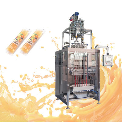 Αυτοματοποιημένη μηχανή συσκευασίας 50 ml 100 ml υγρού σακουλάκις χυμού φρούτων πάγου Lolly Pop Jelly Stick Strip