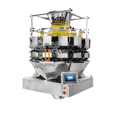 14 επικεφαλής Weigher 5.0L 7.5L Multihead μηχανή για τα πράσινα απορρίματα γατών λάχανων σαλάτας φασολιών