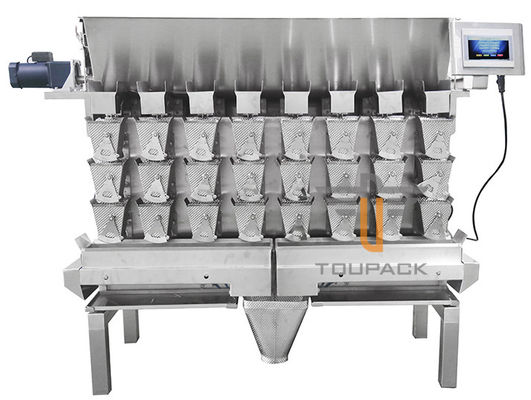 Υψηλή Weigher Multihead κρέατος κάδων μνήμης ακρίβειας κολλώδης κλίμακα 14 κεφάλι