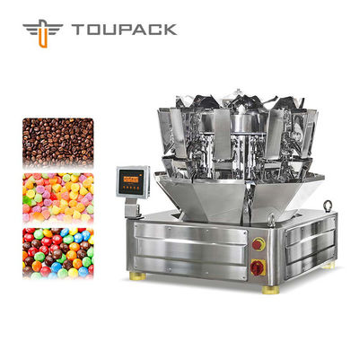 SS304 10 επικεφαλής Weigher 0.8L μηχανή συσκευασίας για την καραμέλα