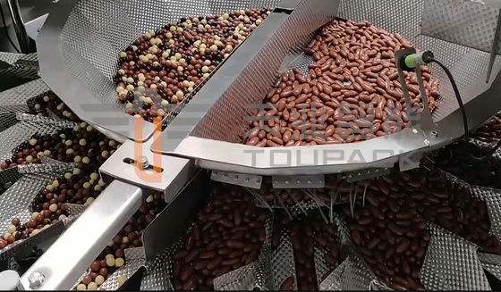 130WPM Weigher Multihead κλίμακας σοκολάτας με 10 ίντσες οθόνης αφής