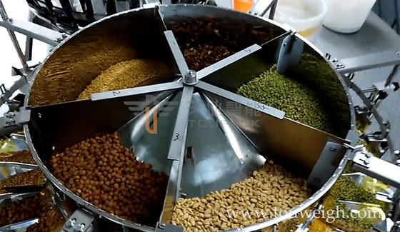Weigher 0.8L Multihead κλίμακας καρυδιών πατέ λακκακιών με το σύστημα ελέγχου MCU