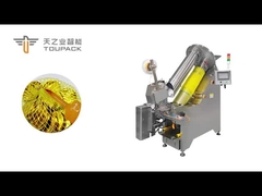 Μηχανή Συσκευασίας Σοκολάτας σε Δίχτυ με Χρυσό Νόμισμα και Ετικέτα Δεσίματος