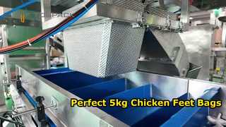 Αυτόματη γραμμή ζύγισης & συσκευασίας για πόδια κοτόπουλου (σακούλες 5 κιλών)